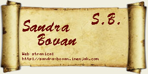 Sandra Bovan vizit kartica